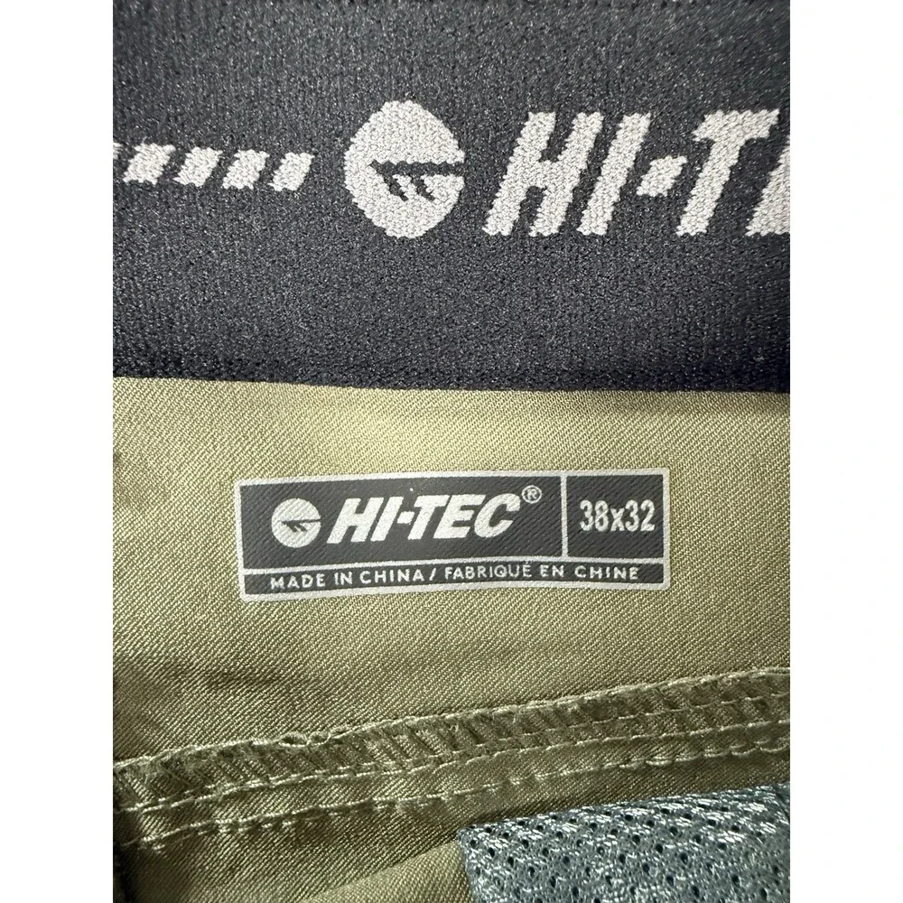 Hi Tec Pants‎ Mens 38x32 Green Nylon Blend Performance Hiking Outdoor